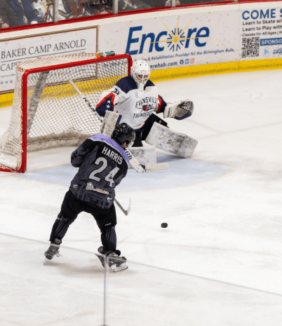 Josh Harris scores a goal for the Bulls